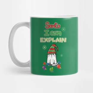 Funny Christmas Cat - I Can Explain! Mug